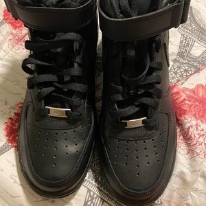 Triple Black High Top Air Force Ones